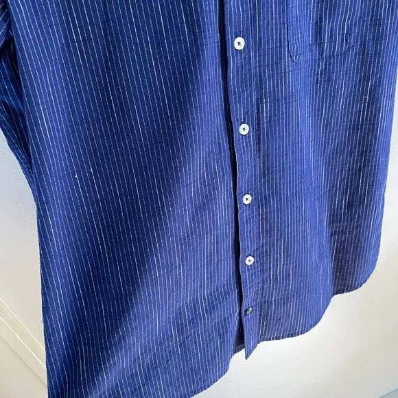 Taylor Stitch SS California in Slubby Navy Stripe - Size 42 - Picture 10 of 11